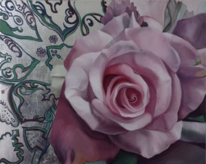 "With You at Every Turn", 24 x 30 inches, Oil and Silver on Canvas